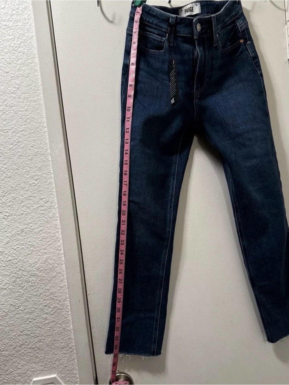 paige Cindy crop high rise straight crop vintage Supremely Soft Stretch Size 25 - Picture 5 of 7
